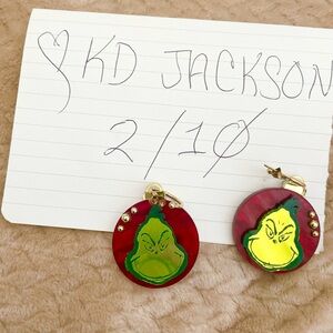 Grinch Red and Green Earrings